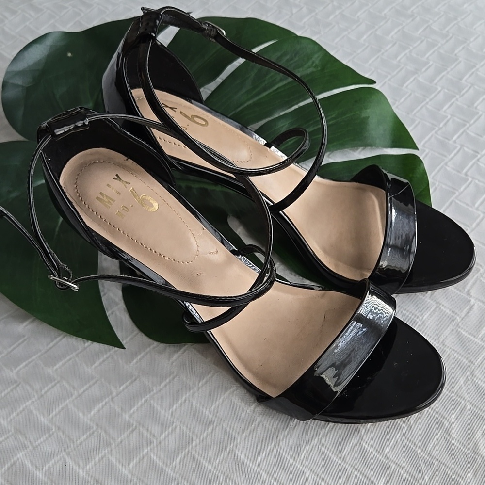 Mix No. 6Elegant Black Strappy Heels Corpcore Prom Office Siren